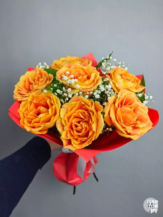 Роза оранжевая